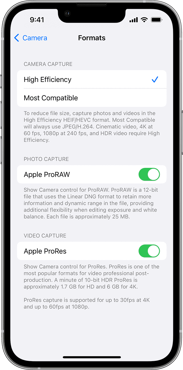 宁明苹果13维修分享如何在 iPhone 13 Pro 机型中拍摄和管理 ProRes 视频 